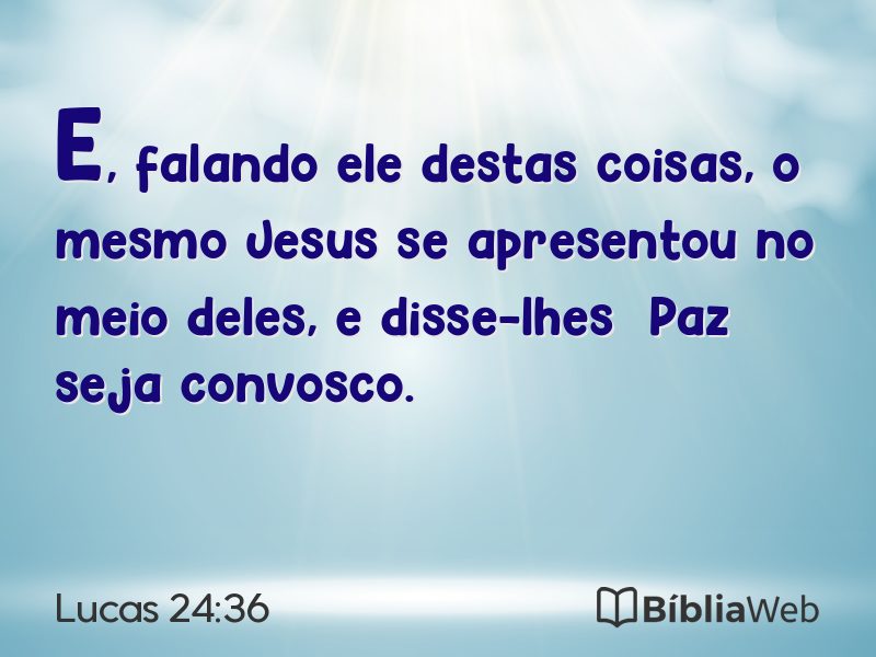 Lucas 24:36 em imagem para compartilhar