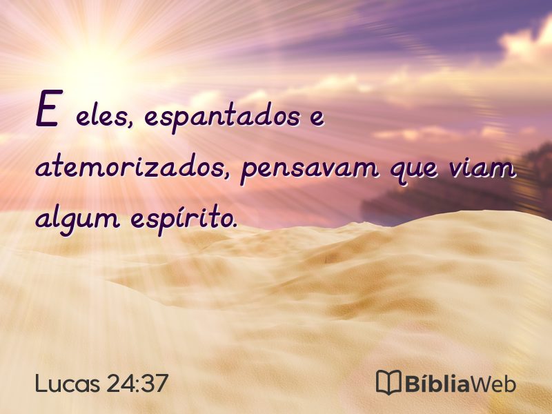 Lucas 24:37 em imagem para compartilhar