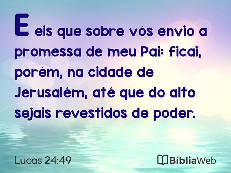 Lucas 24:49 em imagem para compartilhar