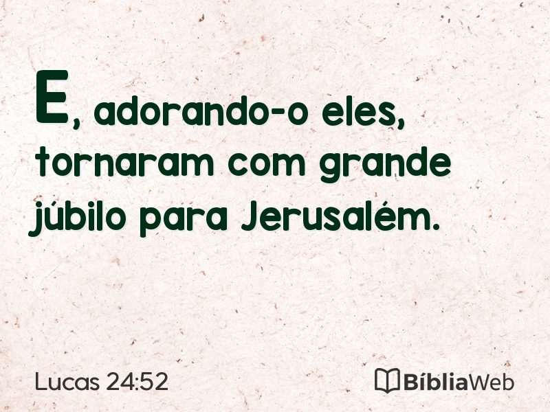 Lucas 24:52 em imagem para compartilhar