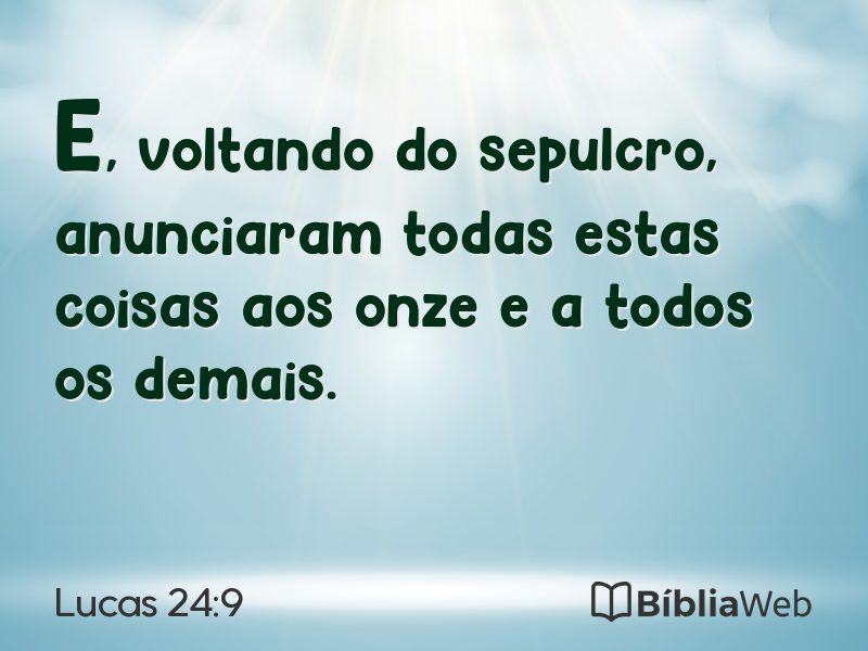 Lucas 24:9 em imagem para compartilhar