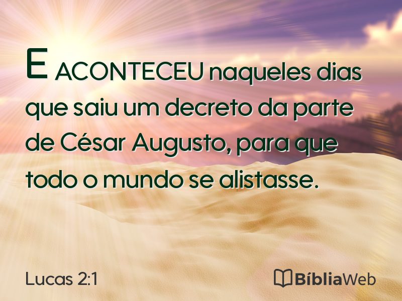 Lucas 2:1 em imagem para compartilhar