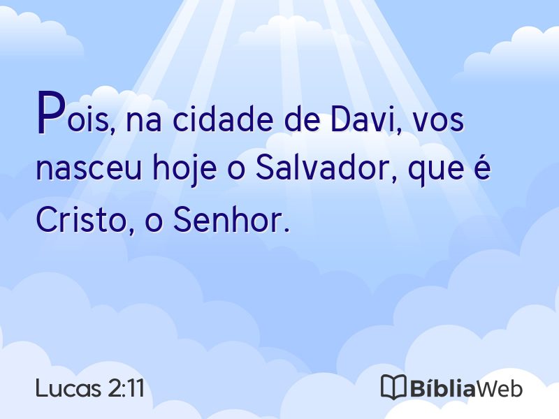 Lucas 2:11 em imagem para compartilhar