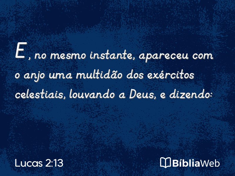 Lucas 2:13 em imagem para compartilhar