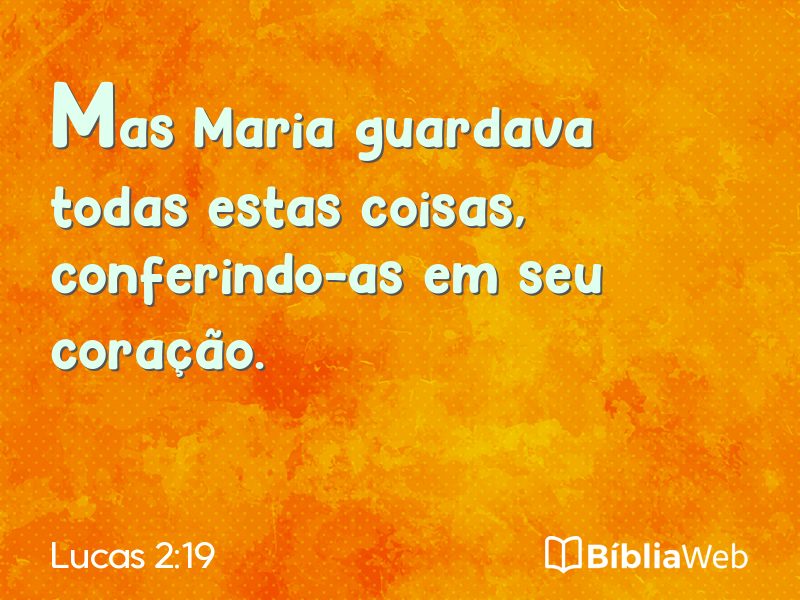 Lucas 2:19 em imagem para compartilhar