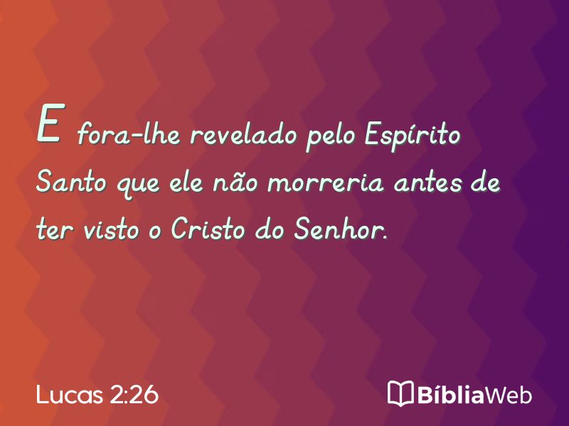 Lucas 2:26 em imagem para compartilhar