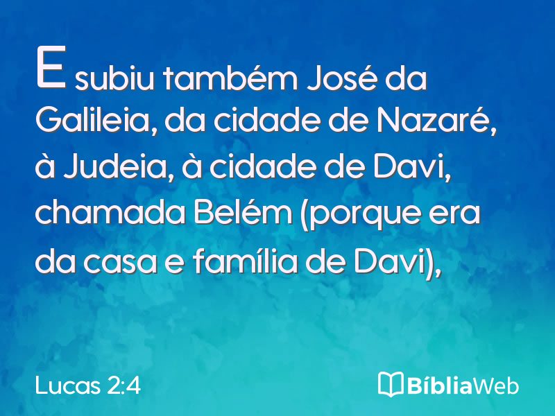 Lucas 2:4 em imagem para compartilhar