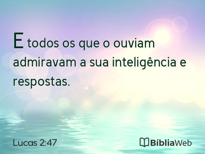 Lucas 2:47 em imagem para compartilhar