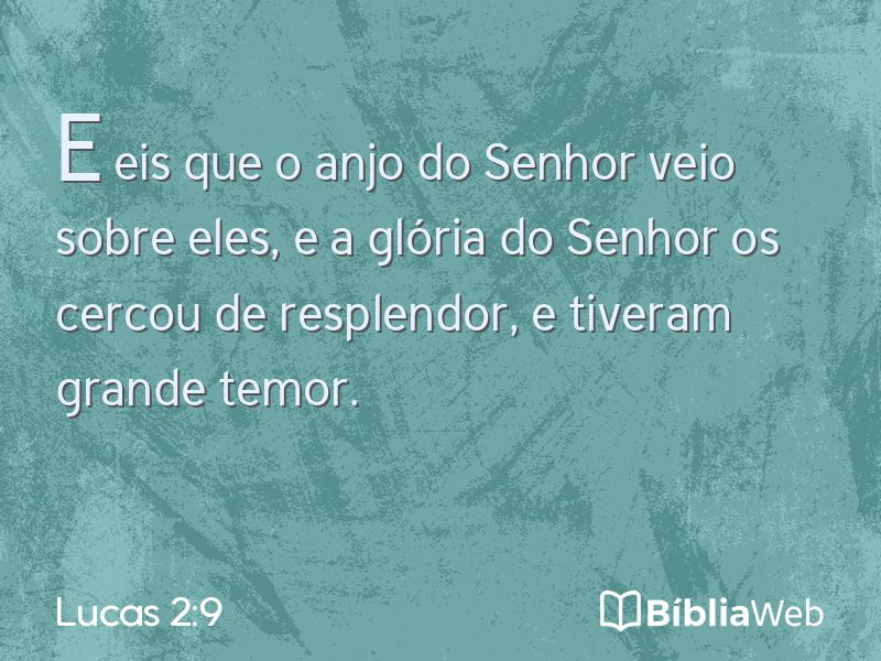 Lucas 2:9 em imagem para compartilhar