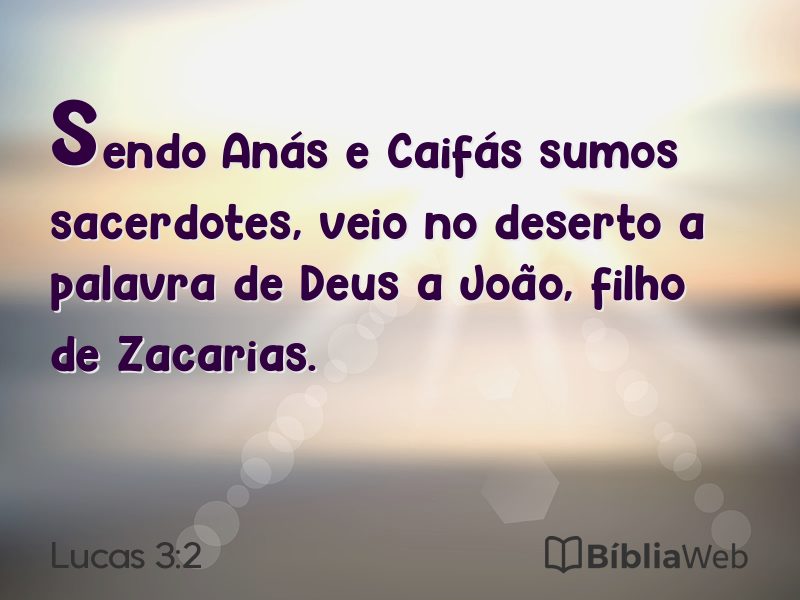 Lucas 3:2 em imagem para compartilhar