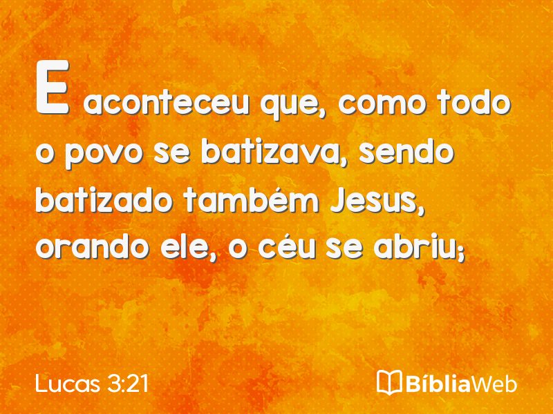Lucas 3:21 em imagem para compartilhar
