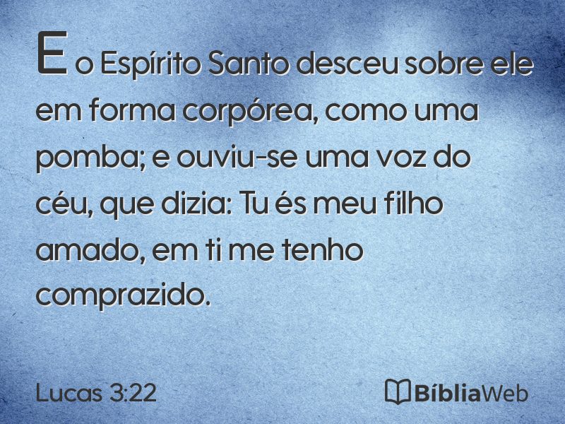 Lucas 3:22 em imagem para compartilhar