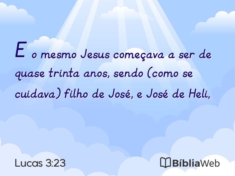 Lucas 3:23 em imagem para compartilhar