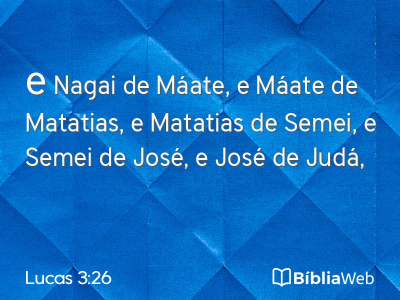 Lucas 3:26 em imagem para compartilhar
