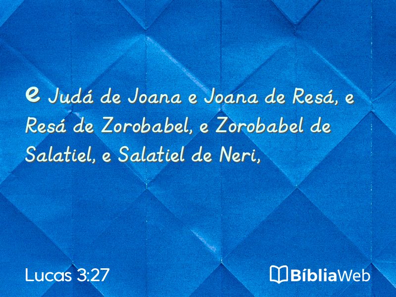 Lucas 3:27 em imagem para compartilhar