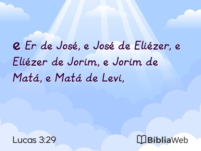 Lucas 3:29 em imagem para compartilhar