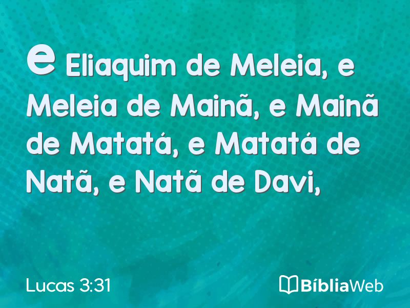 Lucas 3:31 em imagem para compartilhar