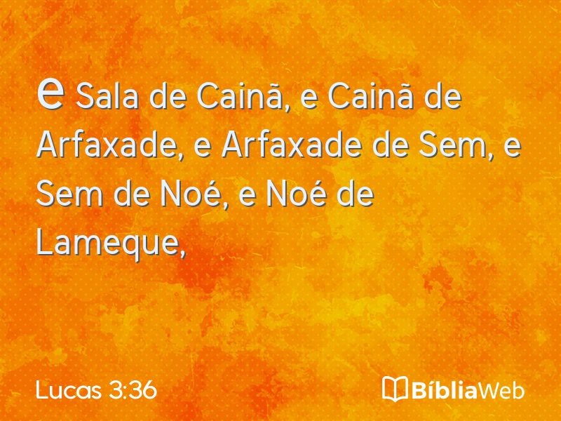 Lucas 3:36 em imagem para compartilhar