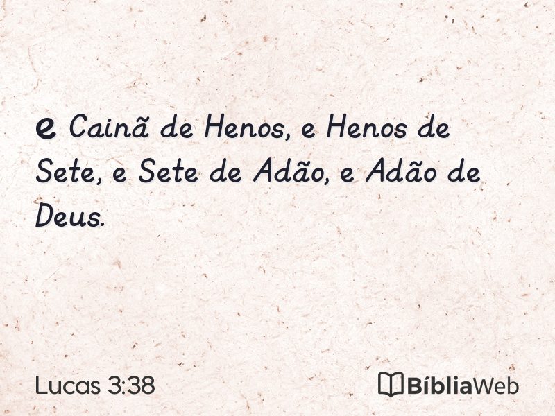 Lucas 3:38 em imagem para compartilhar