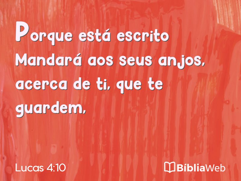 Lucas 4:10 em imagem para compartilhar