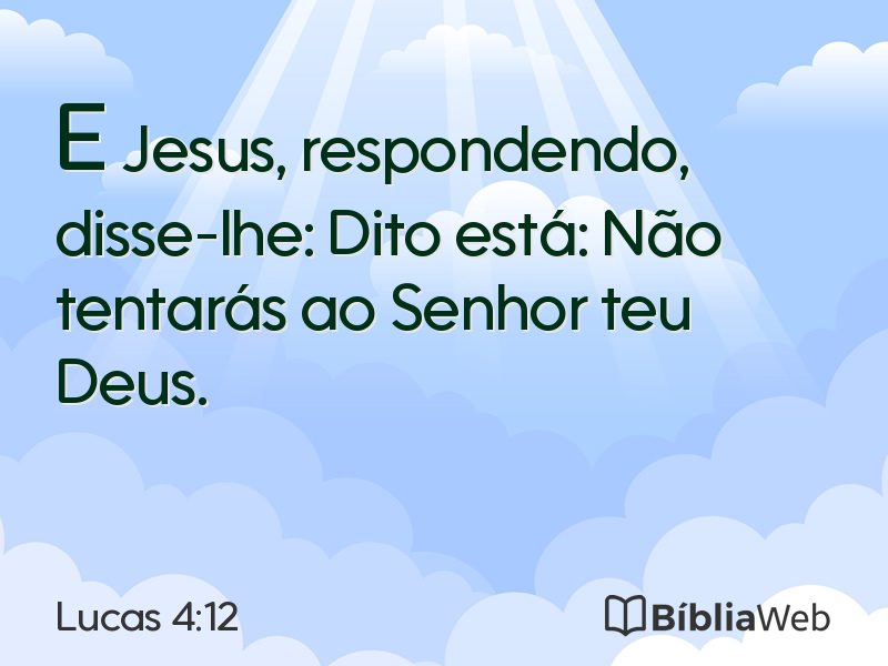 Lucas 4:12 em imagem para compartilhar