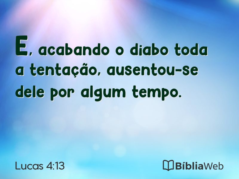 Lucas 4:13 em imagem para compartilhar