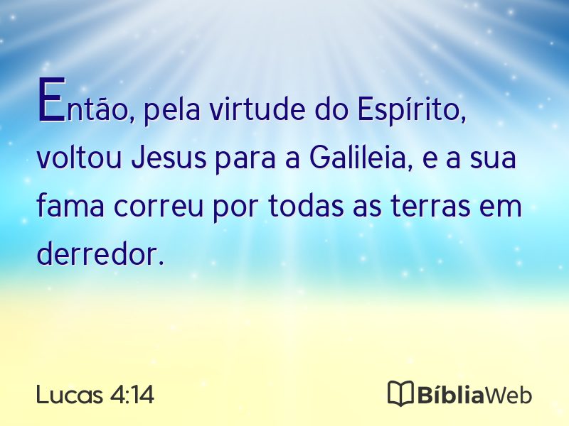 Lucas 4:14 em imagem para compartilhar