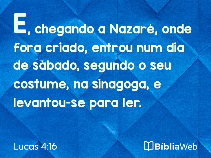 Lucas 4:16 em imagem para compartilhar