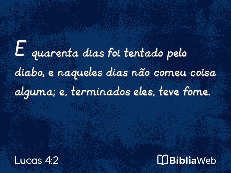 Lucas 4:2 em imagem para compartilhar