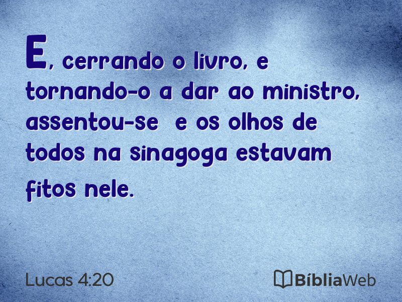 Lucas 4:20 em imagem para compartilhar