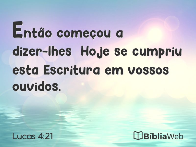 Lucas 4:21 em imagem para compartilhar