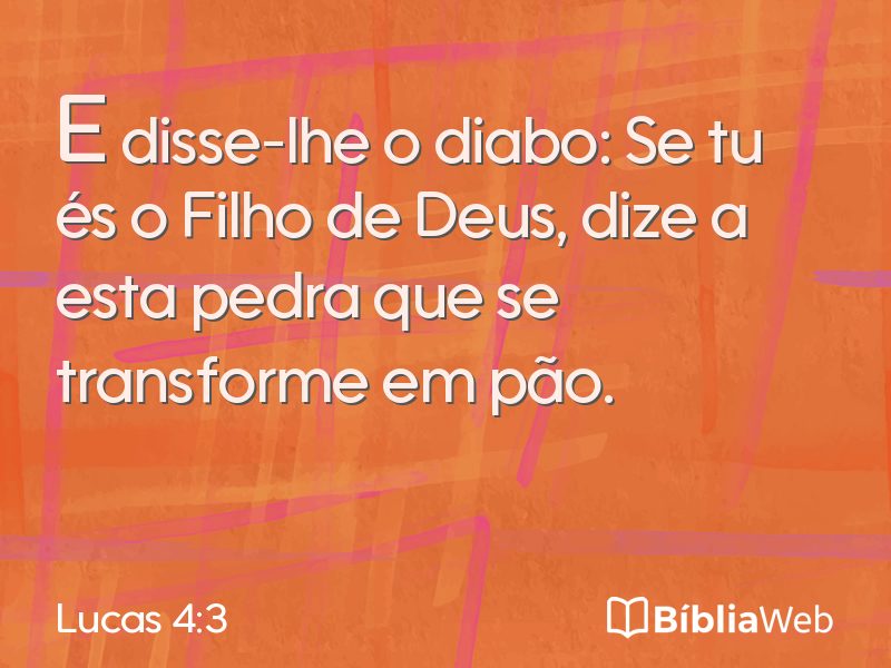 Lucas 4:3 em imagem para compartilhar