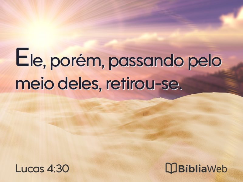 Lucas 4:30 em imagem para compartilhar