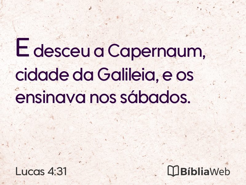 Lucas 4:31 em imagem para compartilhar