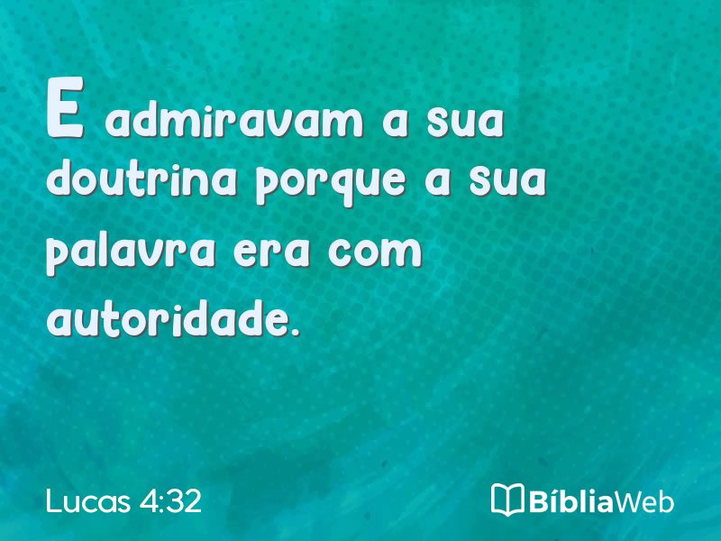Lucas 4:32 em imagem para compartilhar