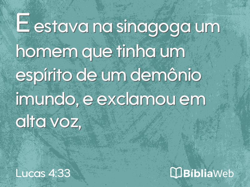 Lucas 4:33 em imagem para compartilhar