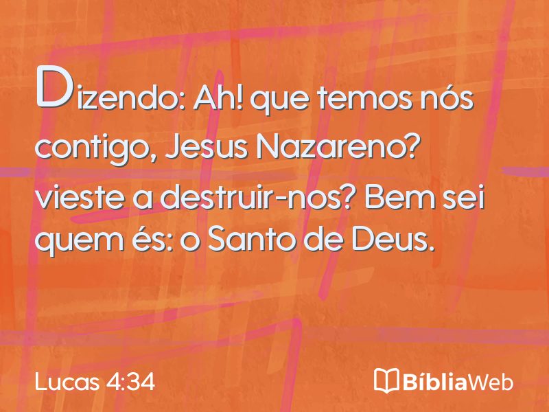 Lucas 4:34 em imagem para compartilhar