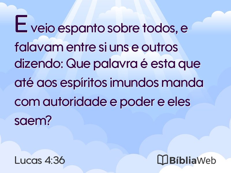 Lucas 4:36 em imagem para compartilhar
