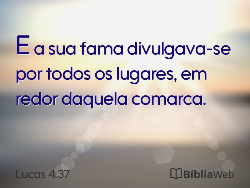 Lucas 4:37 em imagem para compartilhar