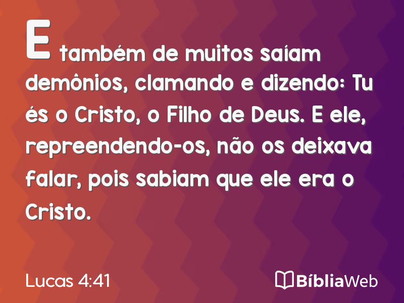 Lucas 4:41 em imagem para compartilhar