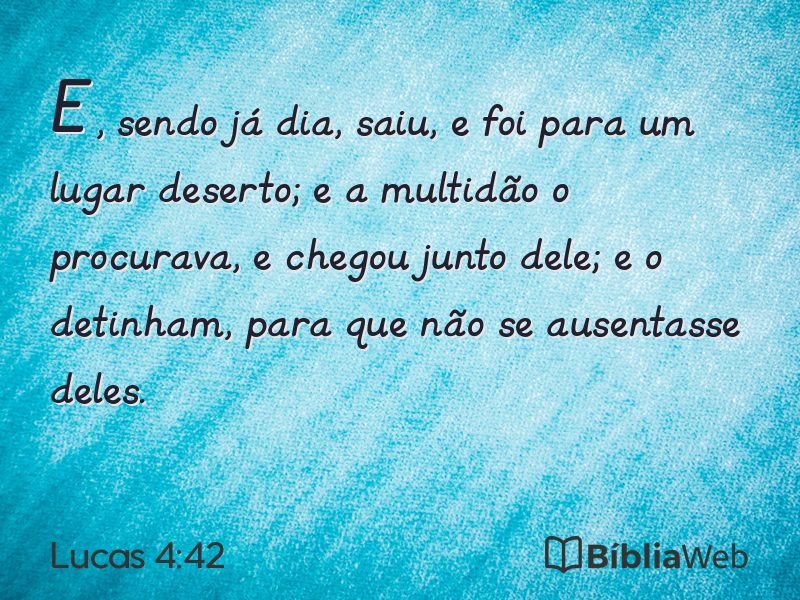 Lucas 4:42 em imagem para compartilhar