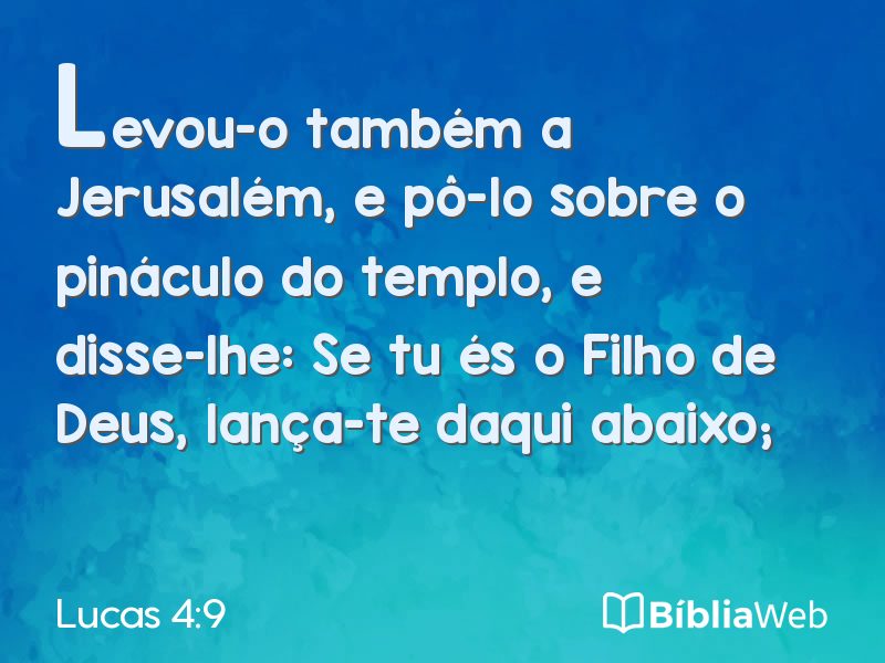 Lucas 4:9 em imagem para compartilhar