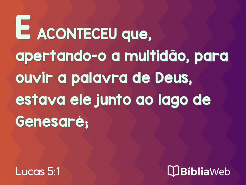 Lucas 5:1 em imagem para compartilhar