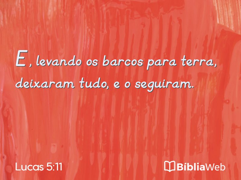 Lucas 5:11 em imagem para compartilhar