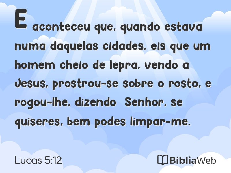 Lucas 5:12 em imagem para compartilhar