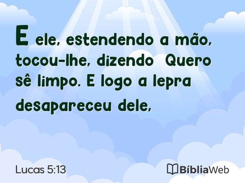 Lucas 5:13 em imagem para compartilhar