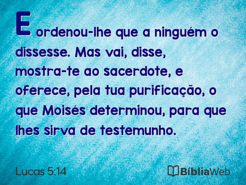 Lucas 5:14 em imagem para compartilhar