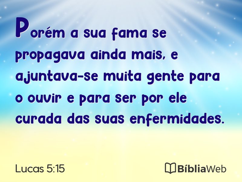 Lucas 5:15 em imagem para compartilhar