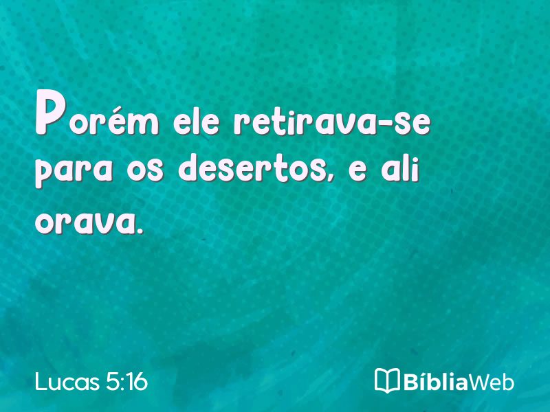 Lucas 5:16 em imagem para compartilhar