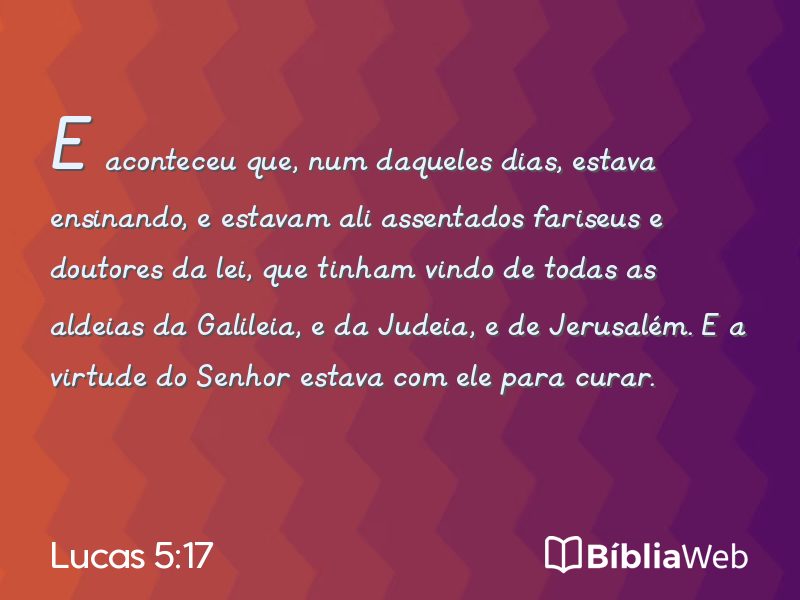 Lucas 5:17 em imagem para compartilhar